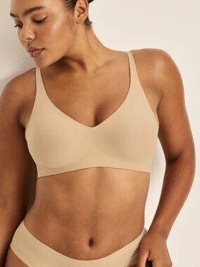 KNIX Revolution V-Neck Bra Nude XL++ 38F 38G BeyondSmooth Pads Wireless Everyday